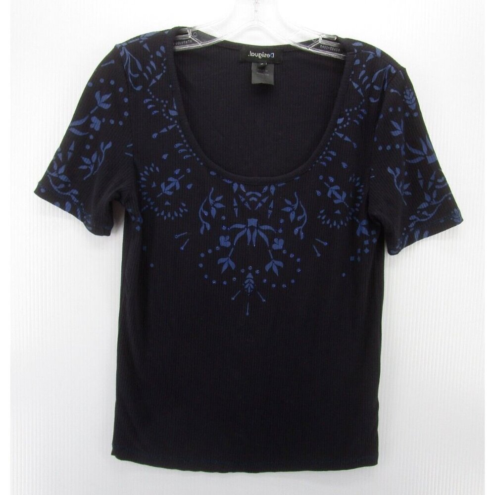 Desigual Sweater Medium Pullover Floral Abstract … - image 1